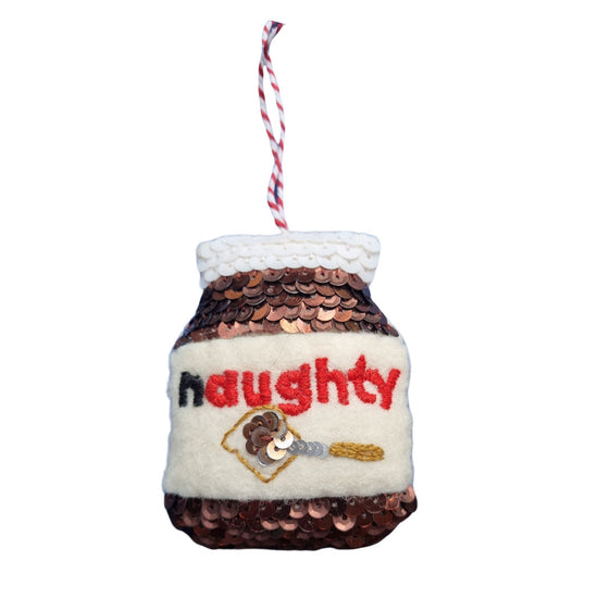 The Naughty/Nice Chocolate Spread Ornament