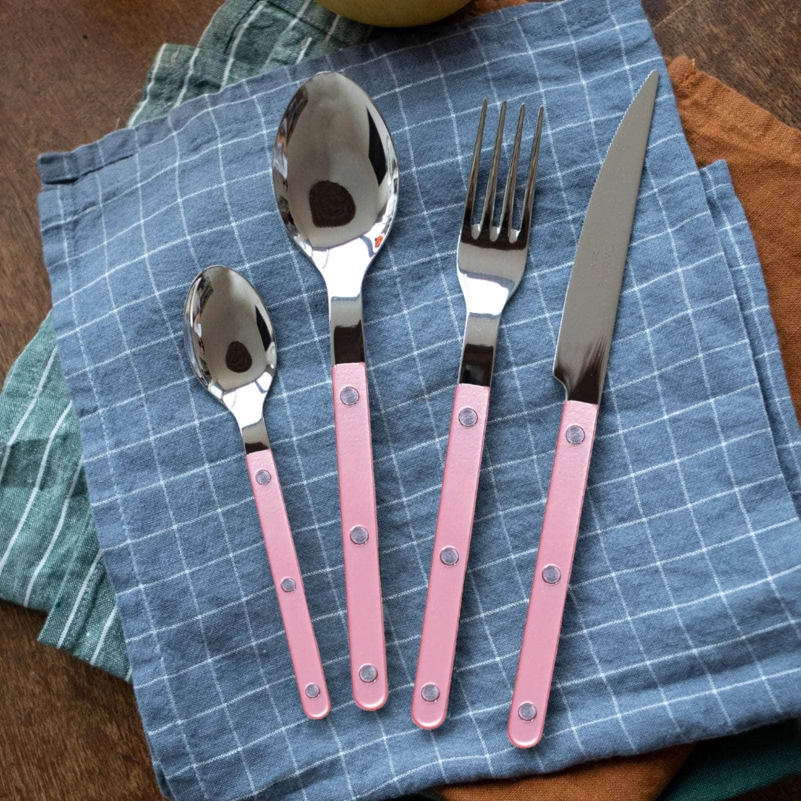 Bistrot Pearly 4pc Cutlery Set, Soft Pink