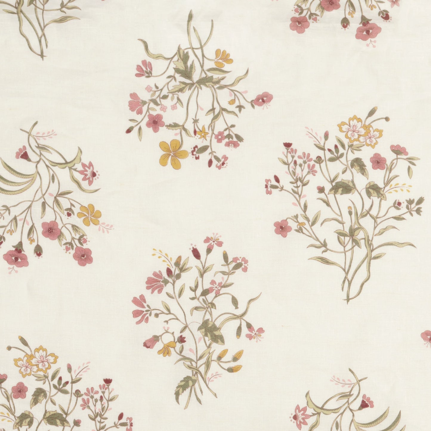 Scarlet Flax & Field Flowers Printed Tablecloth