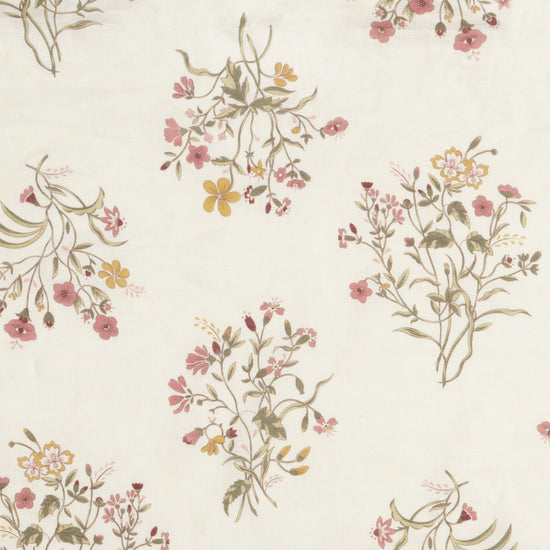 Scarlet Flax & Field Flowers Printed Tablecloth