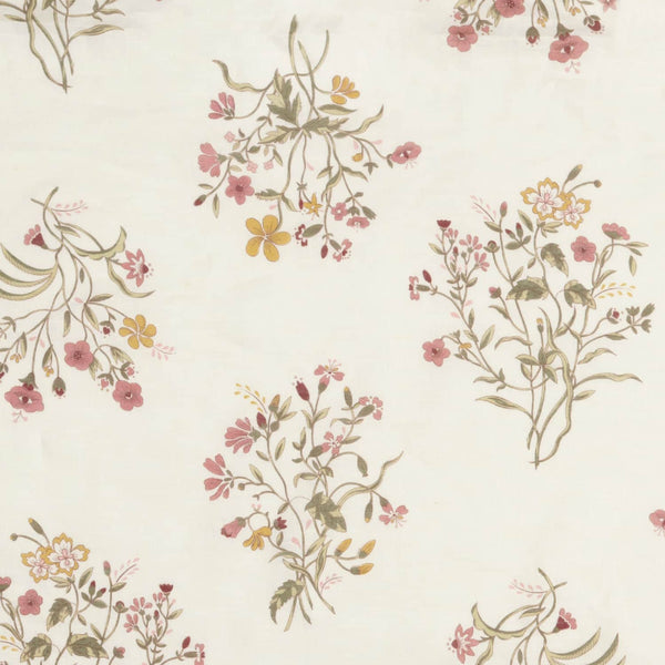 Scarlet Flax & Field Flowers Printed Tablecloth