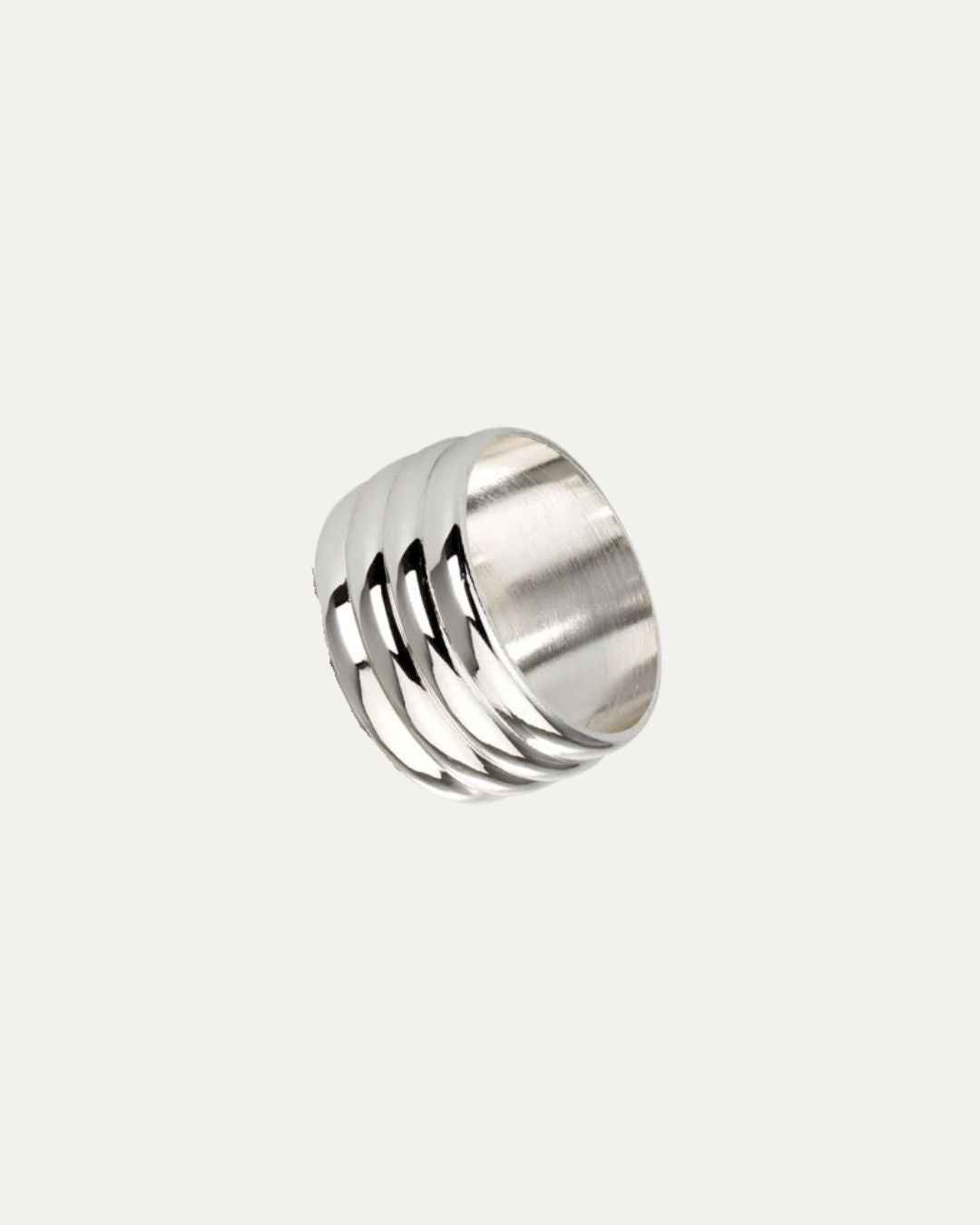 Striped Silver Napkin Ring