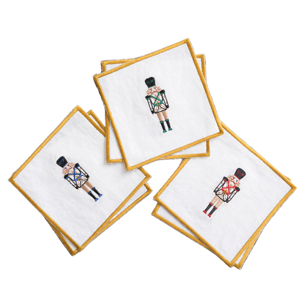 Nutcracker Christmas Cocktail Napkins x6