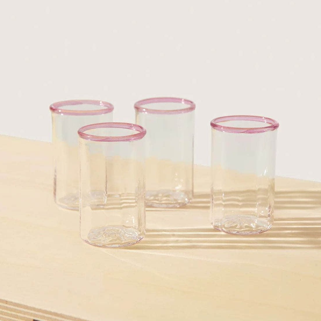 Peter Glass Pink Small - Set of Four