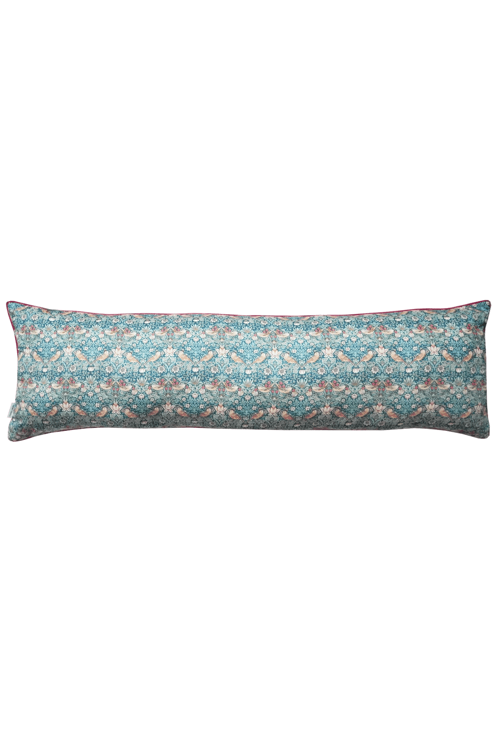 Piped Bolster Lumbar Cushion made with Liberty Fabric STRAWBERRY THIEF