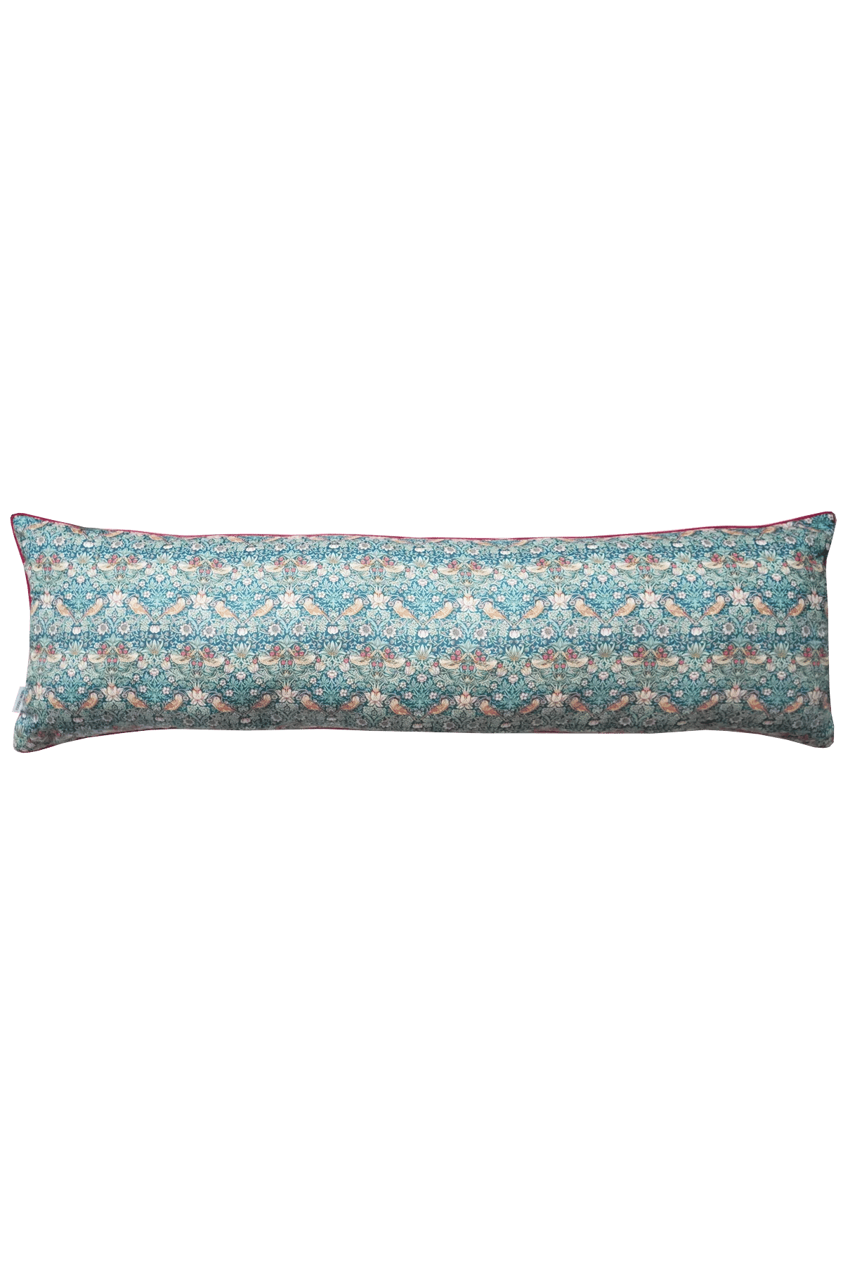 Piped Bolster Lumbar Cushion made with Liberty Fabric STRAWBERRY THIEF