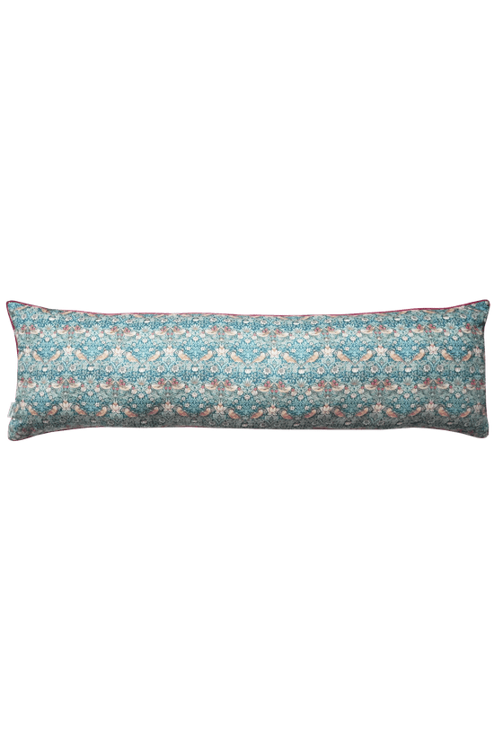 Piped Bolster Lumbar Cushion made with Liberty Fabric STRAWBERRY THIEF