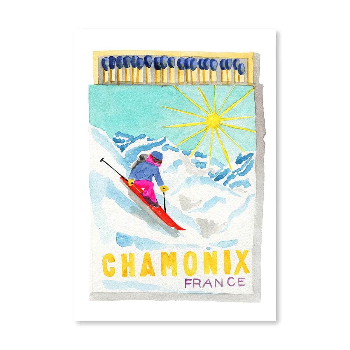 Chamonix Matchbook Art Print