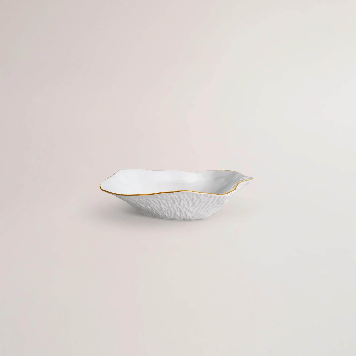 Set of 2 Bowls / White With Gold Rim / Indulge nº9