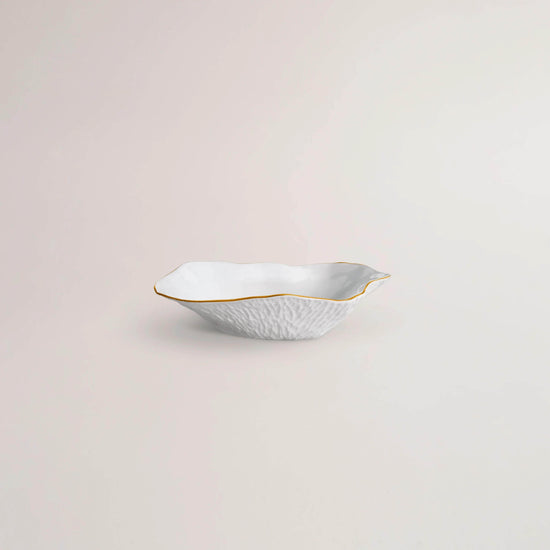 Set of 2 Bowls / White With Gold Rim / Indulge nº9