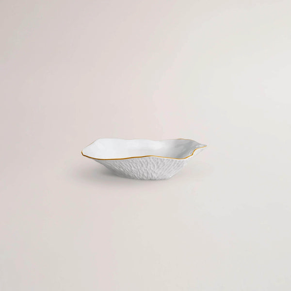 Set of 2 Bowls / White With Gold Rim / Indulge nº9