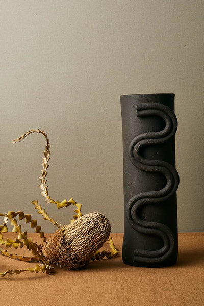 Sway Black Vase