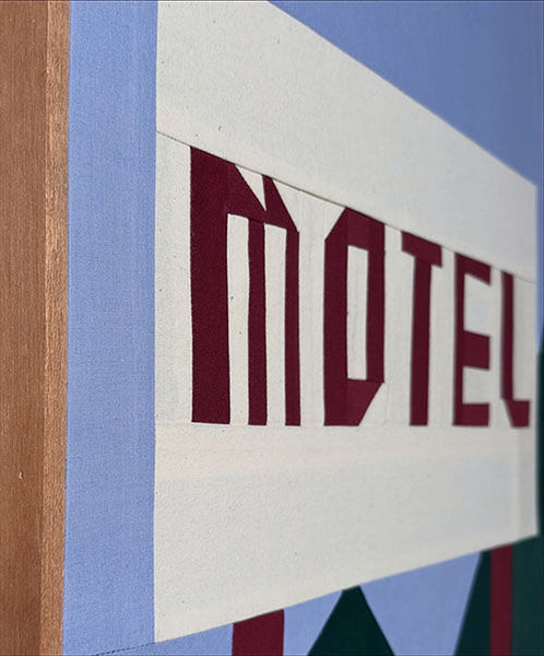 Motel Sign Original Quilted Artwork