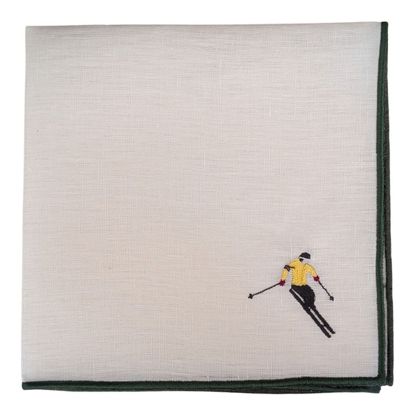 SKI - Skiiing Embroidery Table Napkin (set of 6)