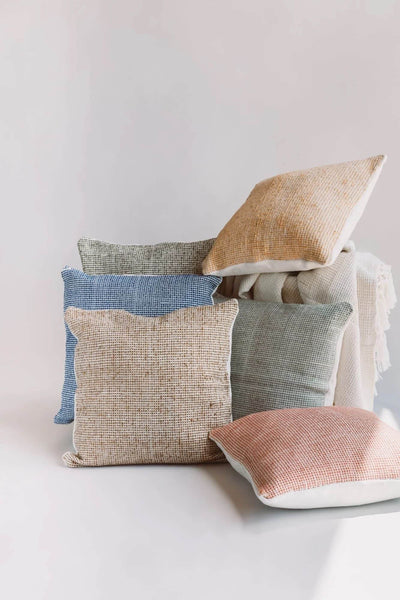 Organic Cotton Pillow from Colombia - Cobalt Blue