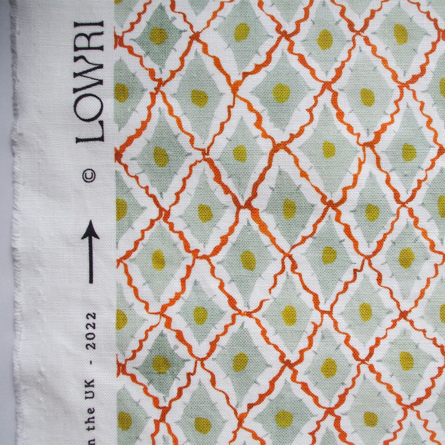 Printed Diamonds Fabric - Red