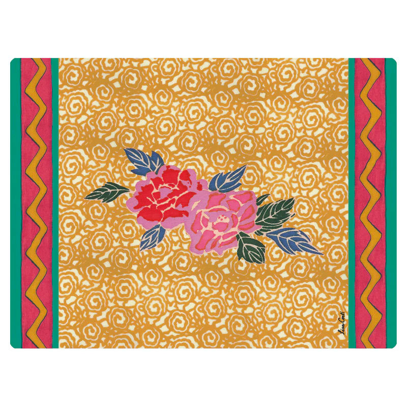 Masonite Placemat Small Spiral Mustard