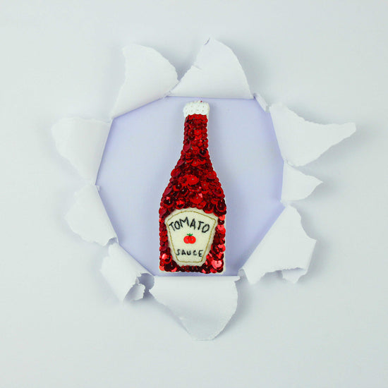 Ketchup Sequin Hanging Ornament