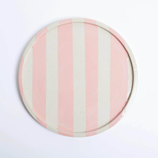 Duci Striped Plate Pink 19cm