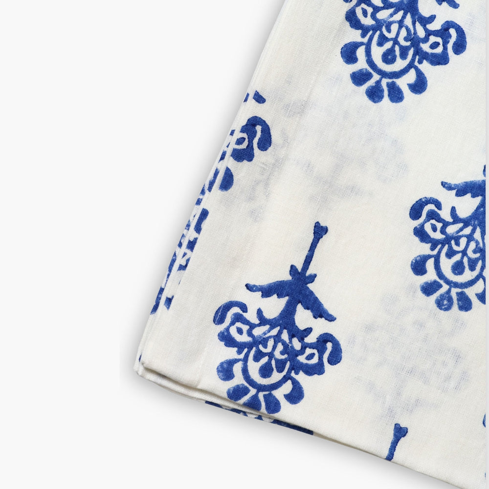 Blue Harmony Block-Printed Runner