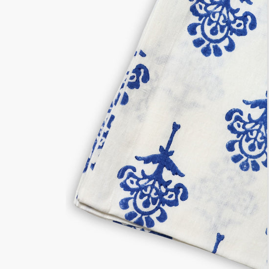 Blue Harmony Block-Printed Runner