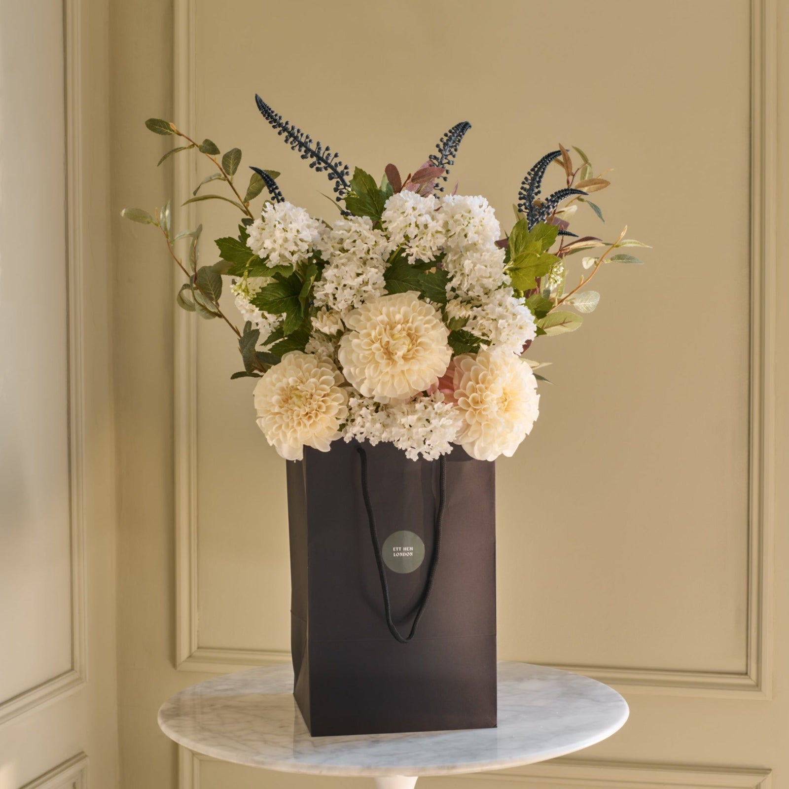 Eva - Faux Flower Arrangement - Whites & Greens