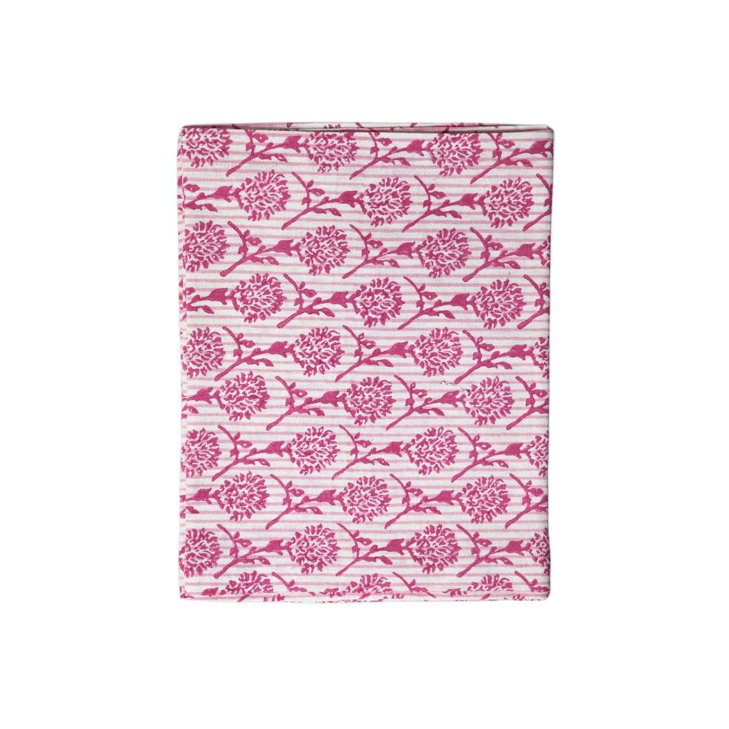 Nikhar Pure Linen Hand-Printed Table Runner - Pink