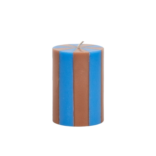 Small Pillar Candle - Ash Brown / Grey Blue