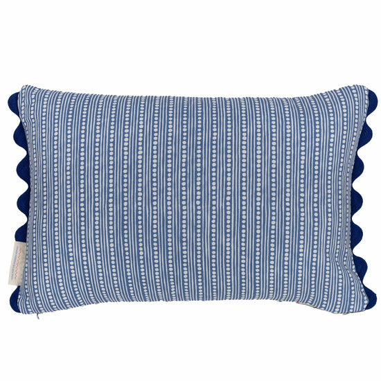 Ginny Gingham Blue Oblong Cushion
