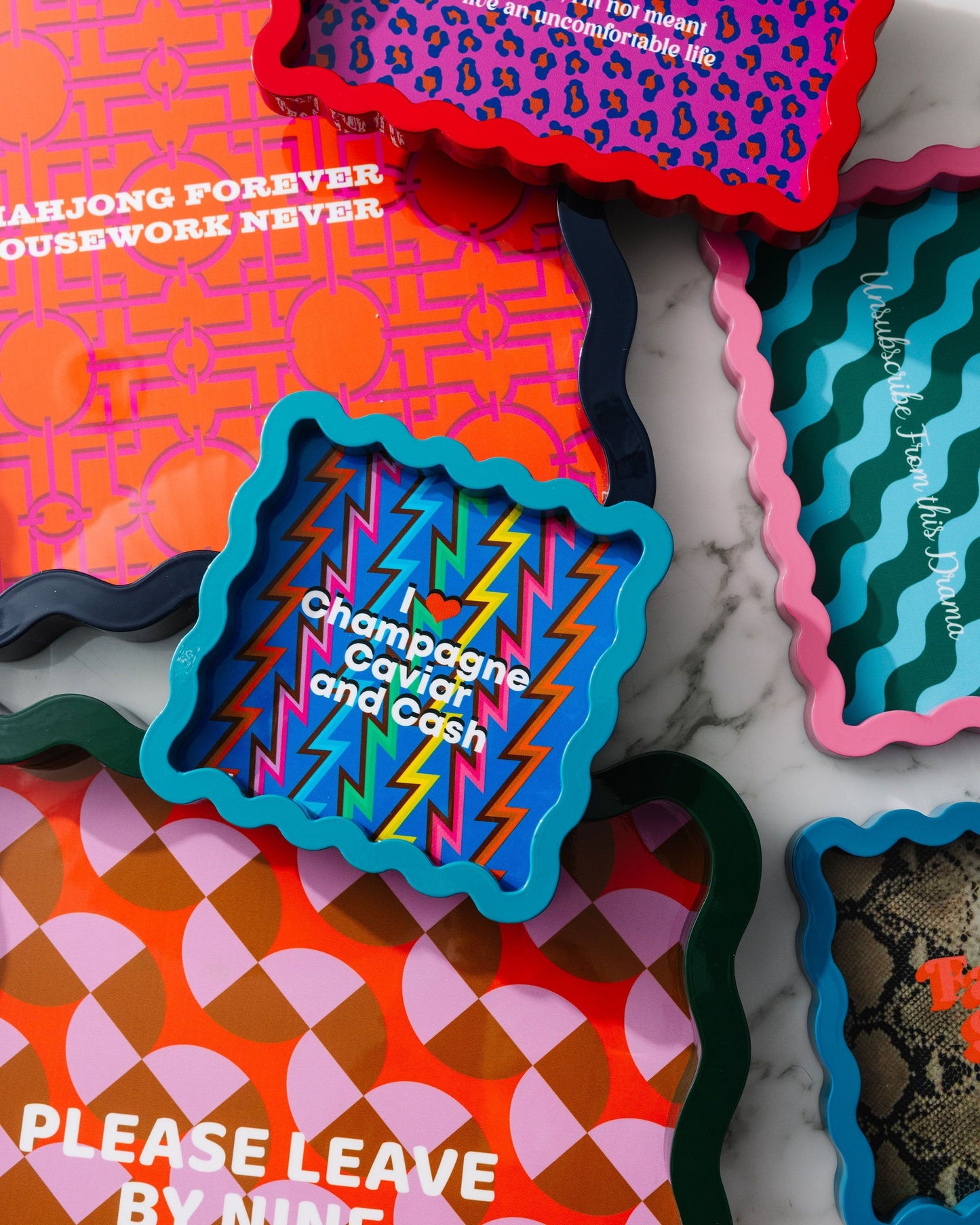 Champagne Caviar Lacquer Tray