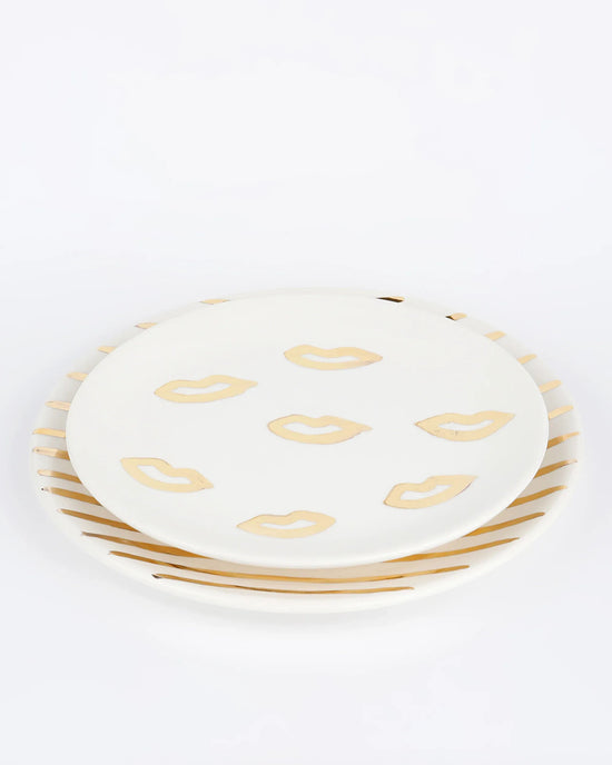 Gold Kiss Plate