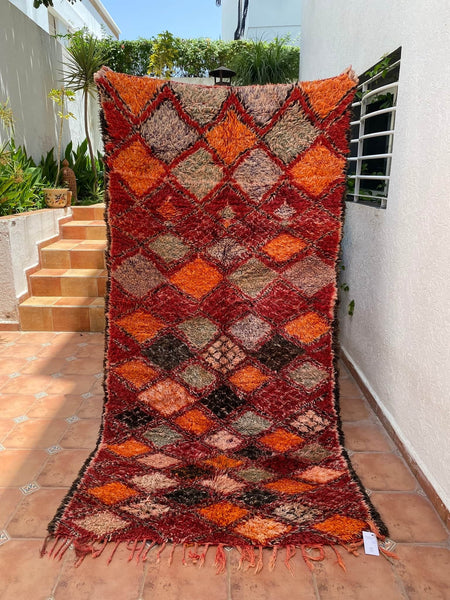 No. M0017 Vintage Beni Ourain Runner