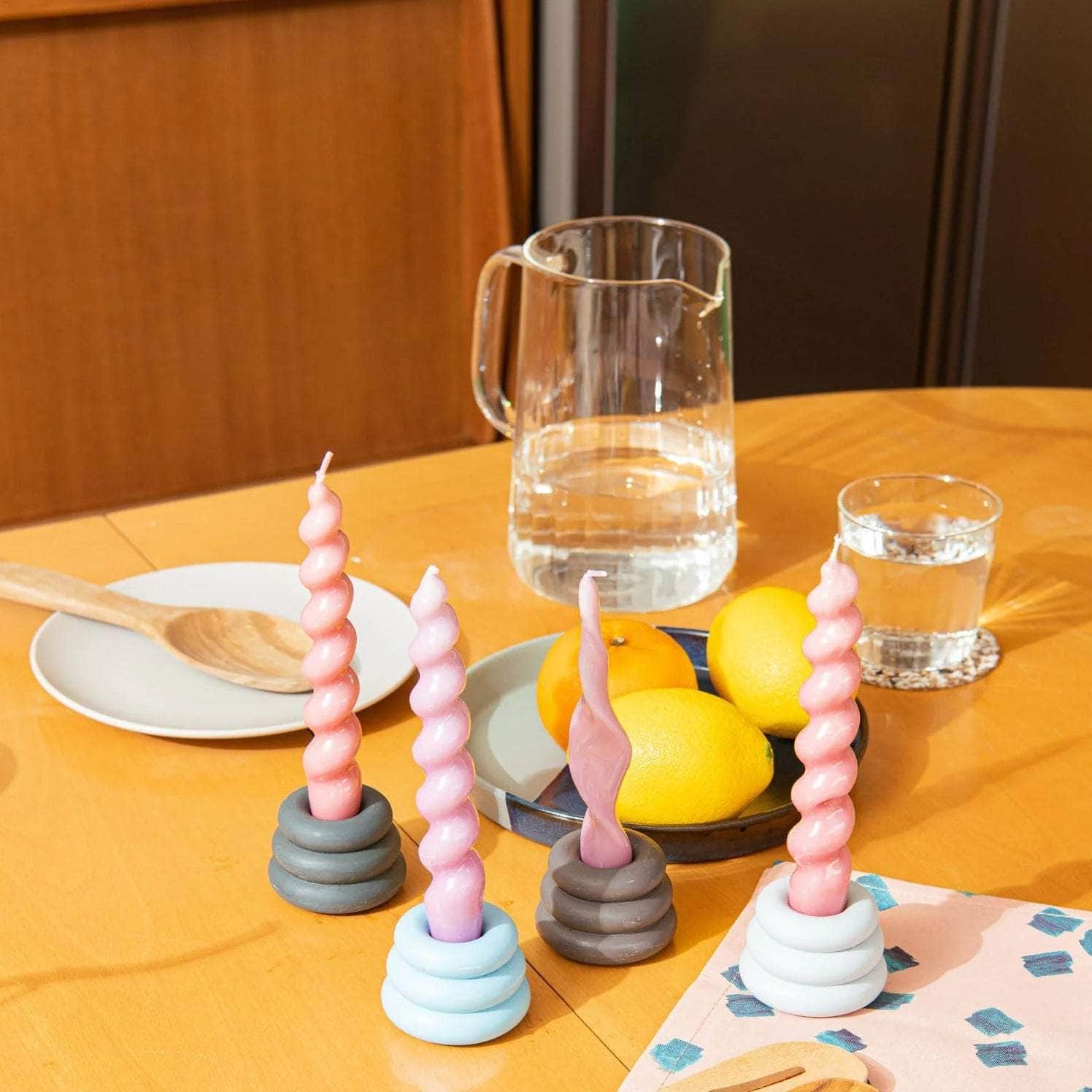 Dark Petrol Triple O Candleholder