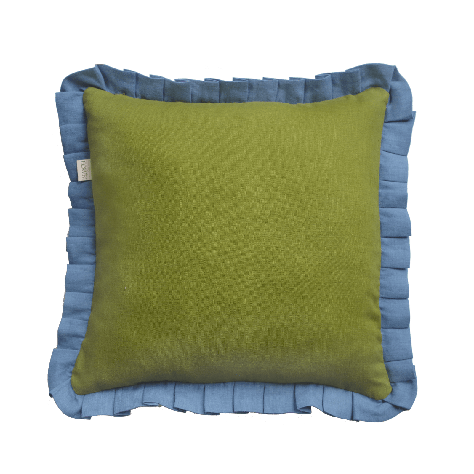 Printed Little Check Frill Cushion