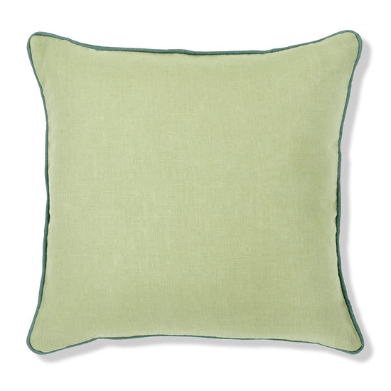 Eucalyptus Cushion with Teal Piping