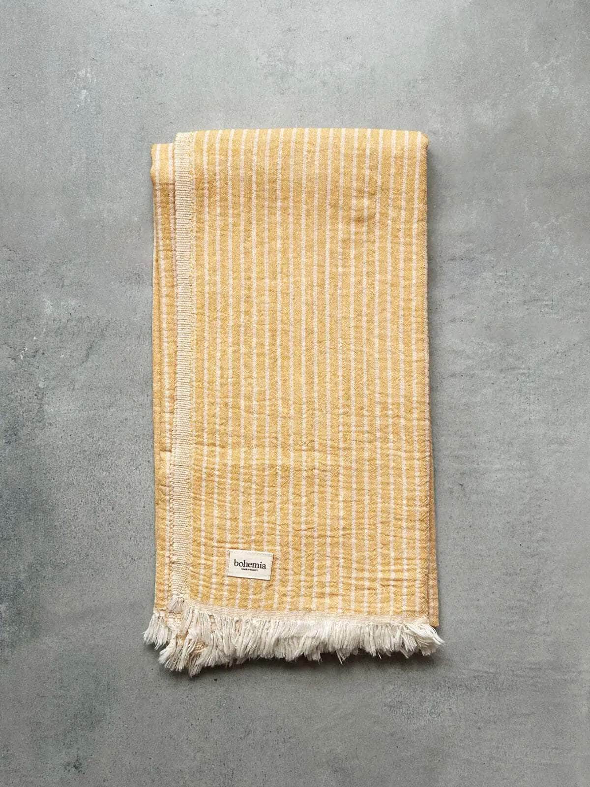 Portobello Hammam Towel - Mustard