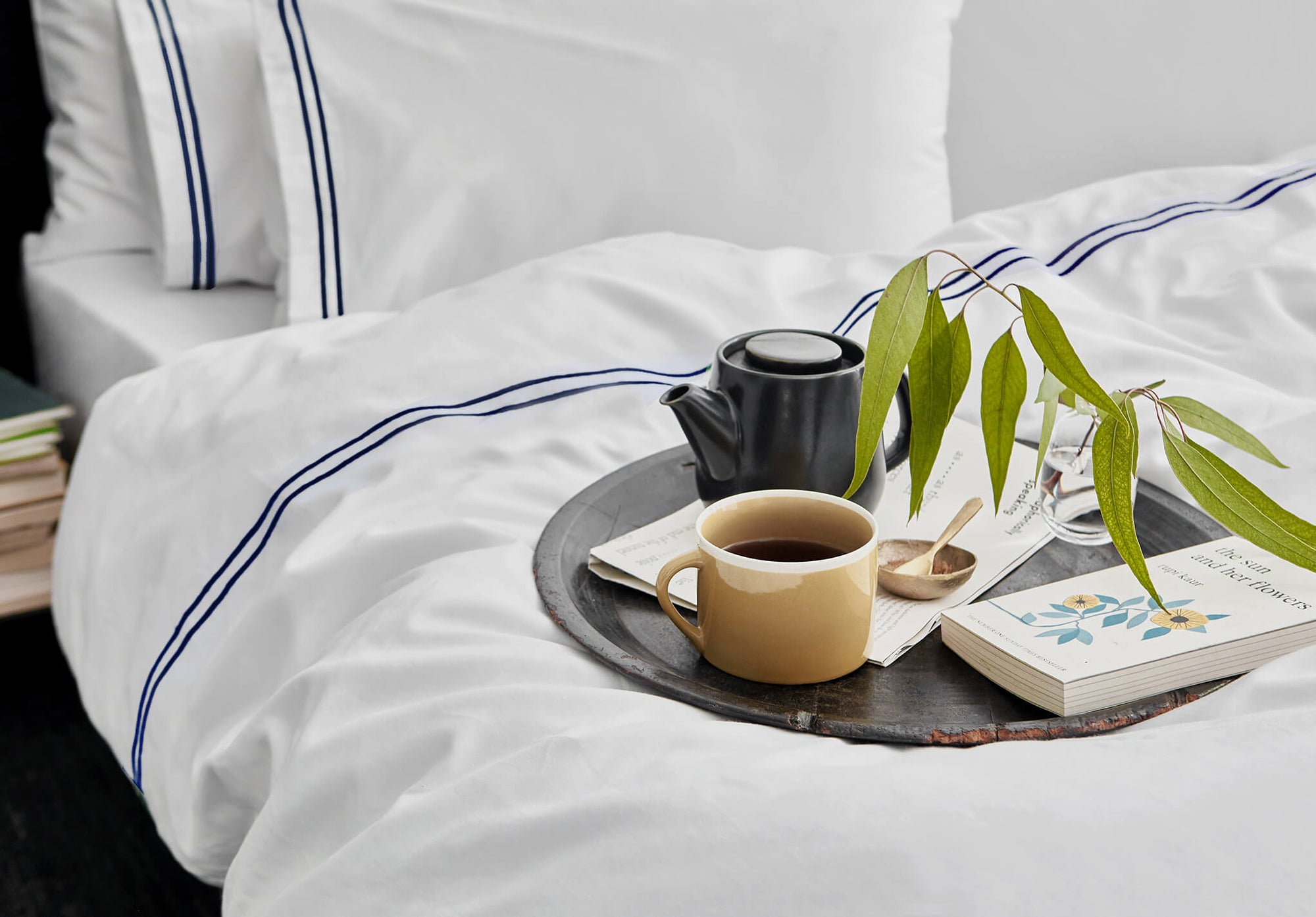 The Cairo Collection Bedding Set | Blue Stripe