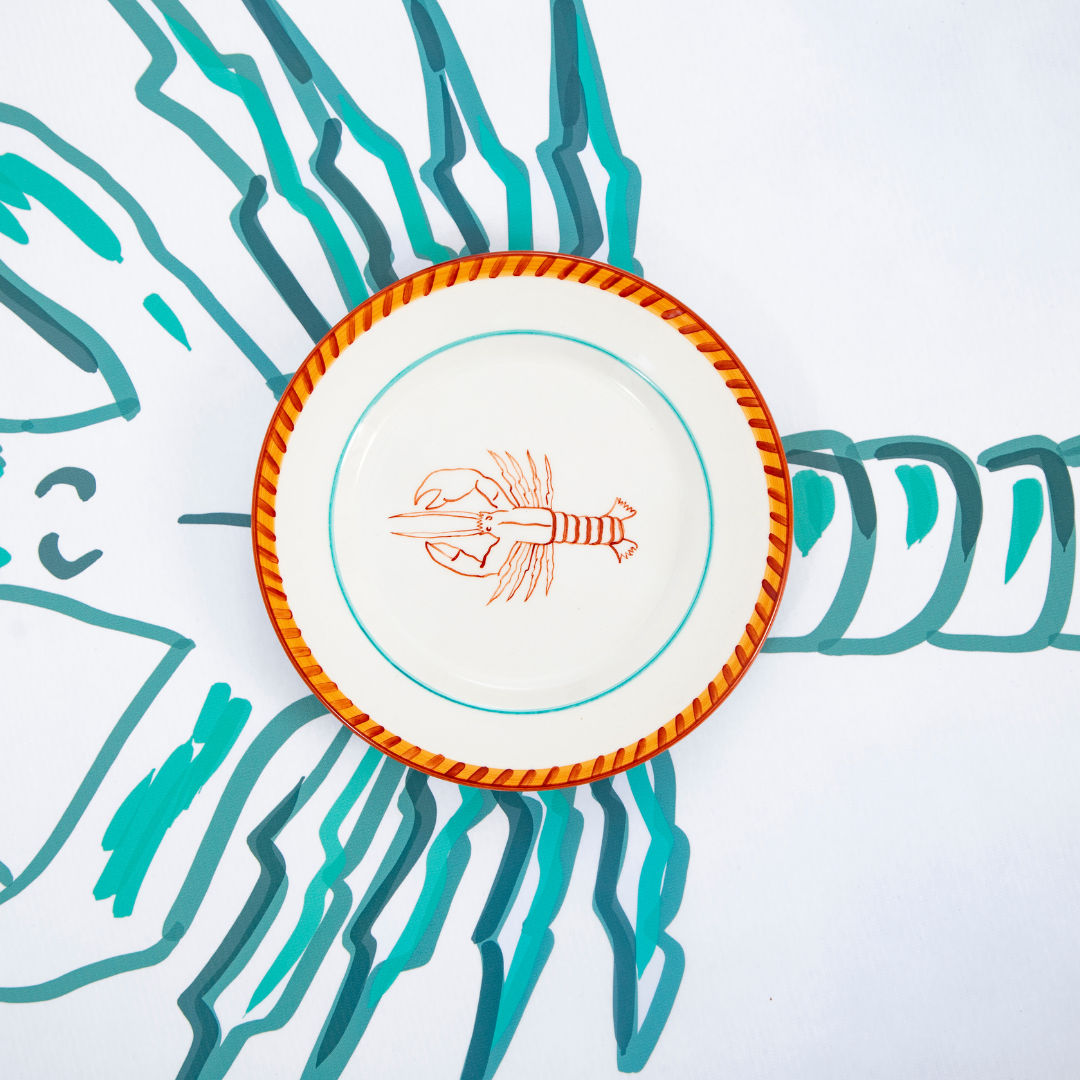 Lobster Dessert Plate Set-Of-Two
