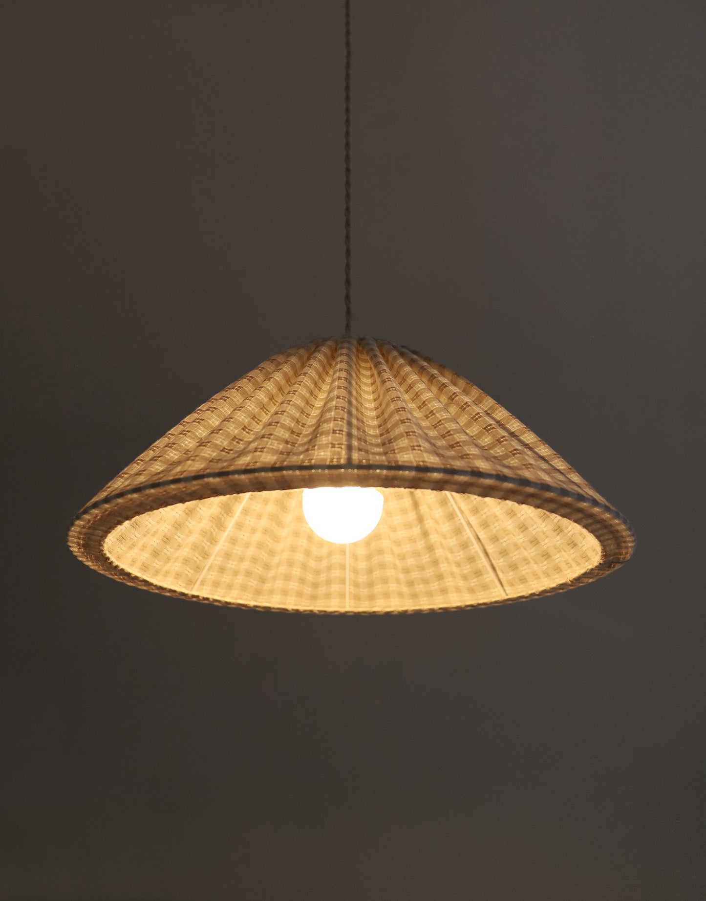 Conical Pendant Light Gingham Malala “Petits Carreaux”