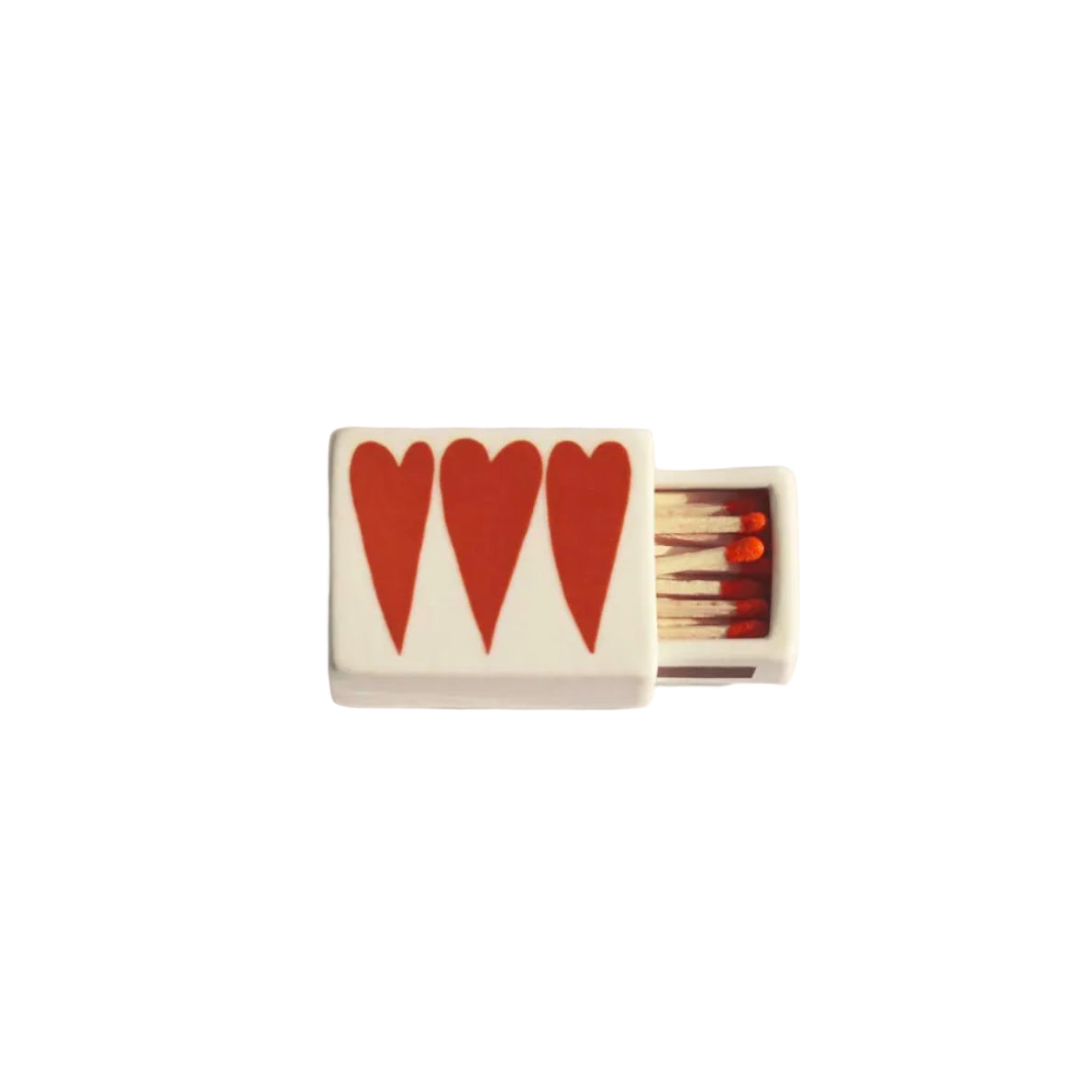 'Mini 3 Hearts’ Ceramic Matchbox