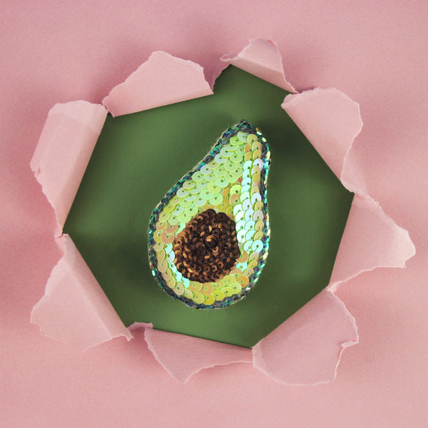 Avocado Sequin Hanging Ornament