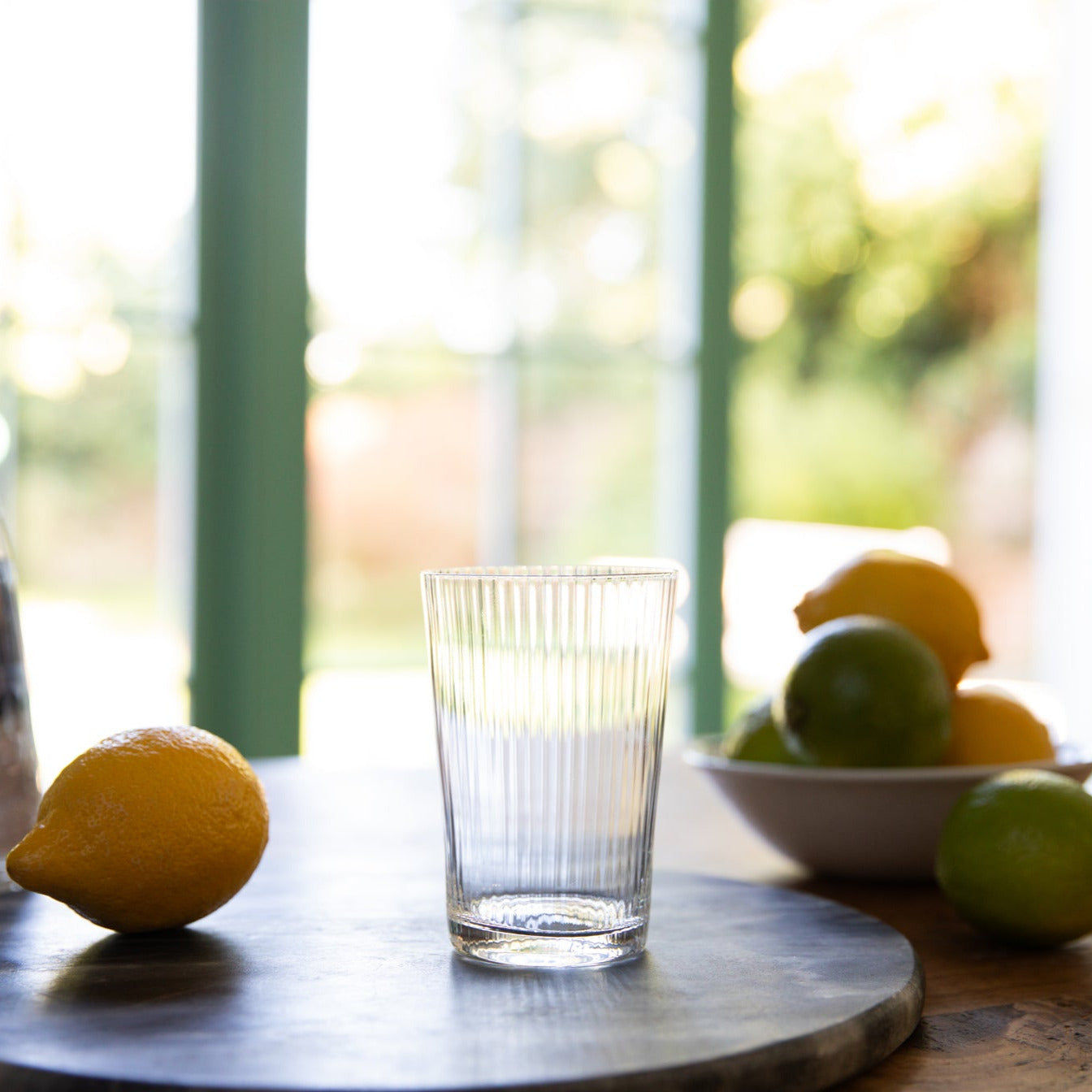 Crystal Tumblers with Ripple Design