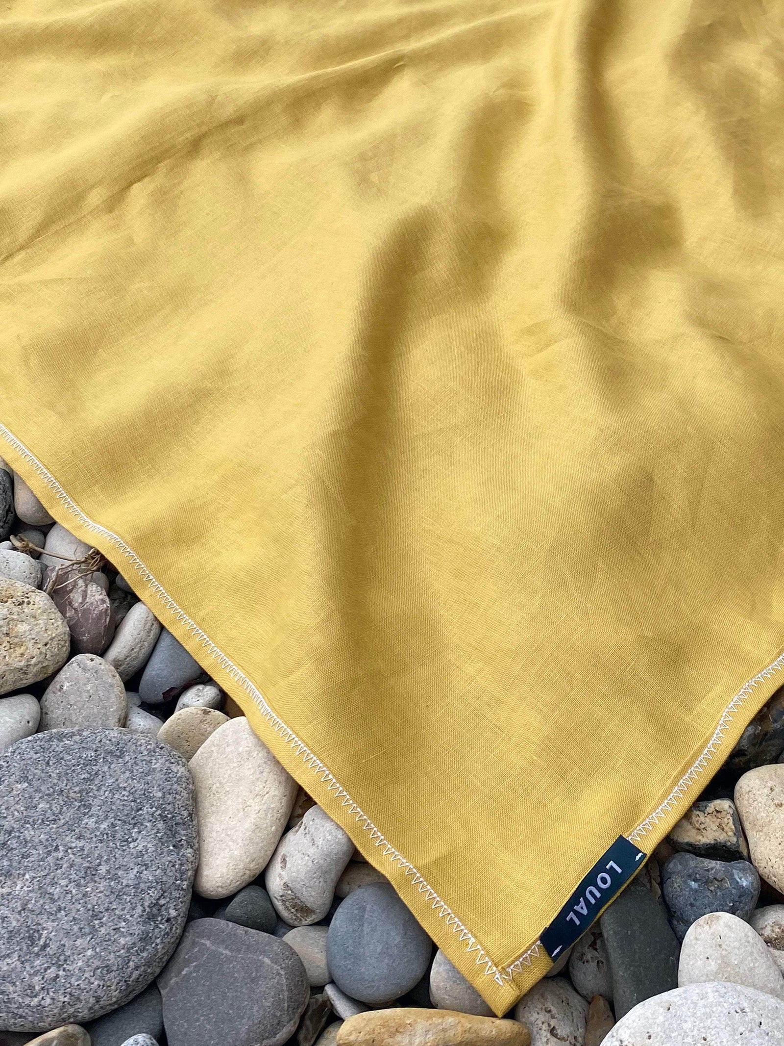 Irish Linen Large Towel - Sunshine Yellow
