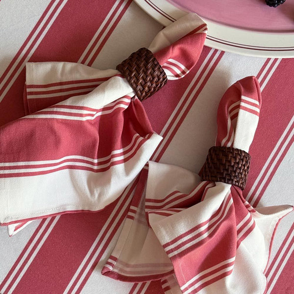 Murano Stripe Cotton Napkin - Rosato