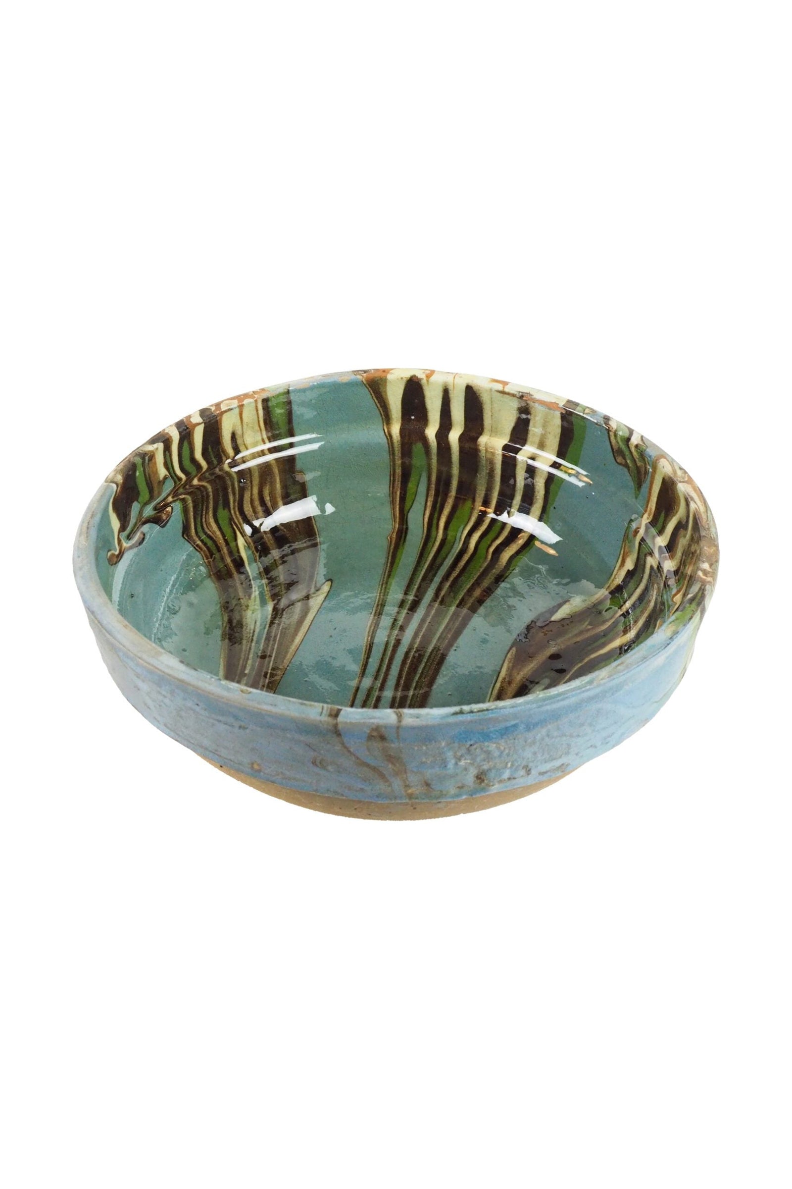Blue Marbled Large Bowl