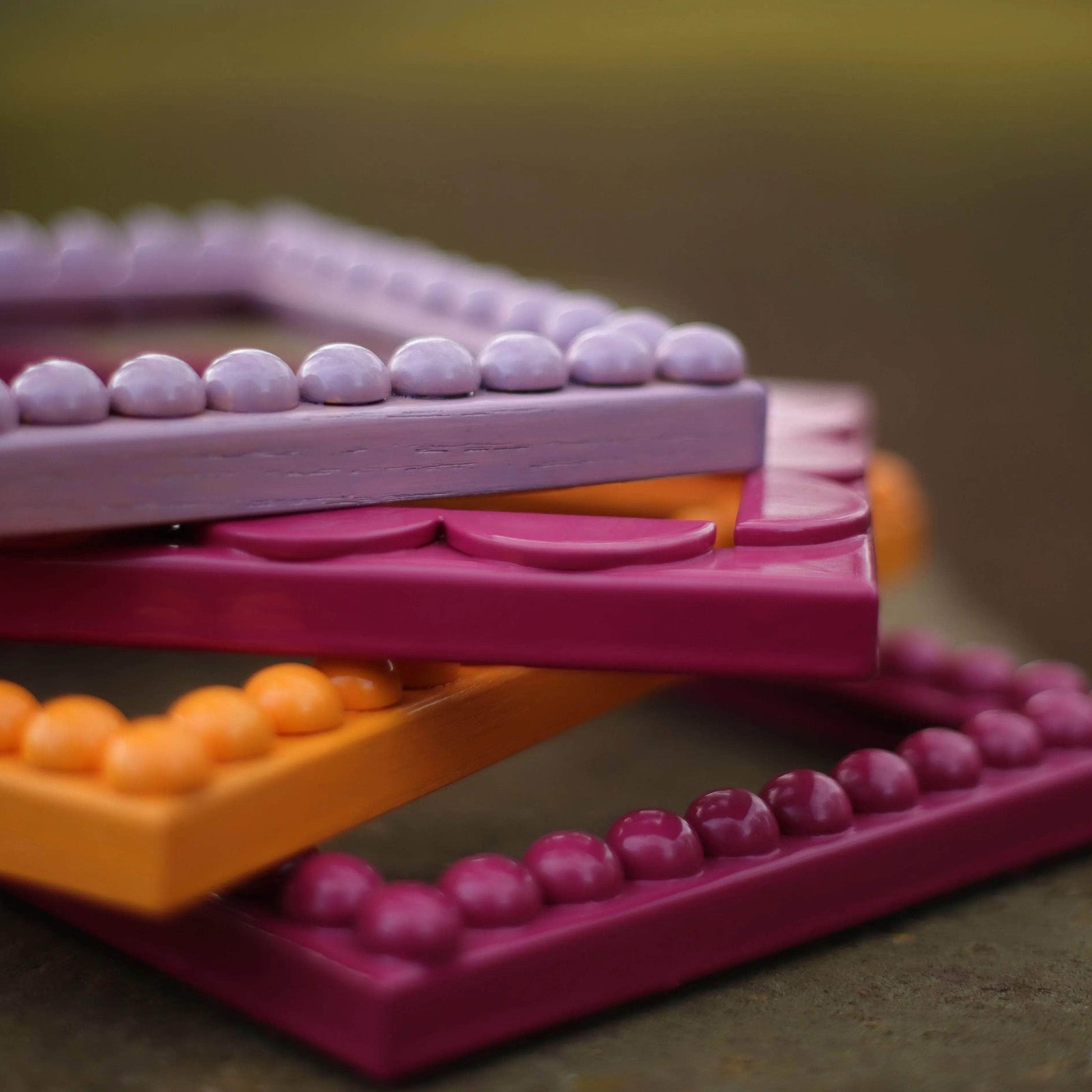 Orchid Lacquered Scallop Frame