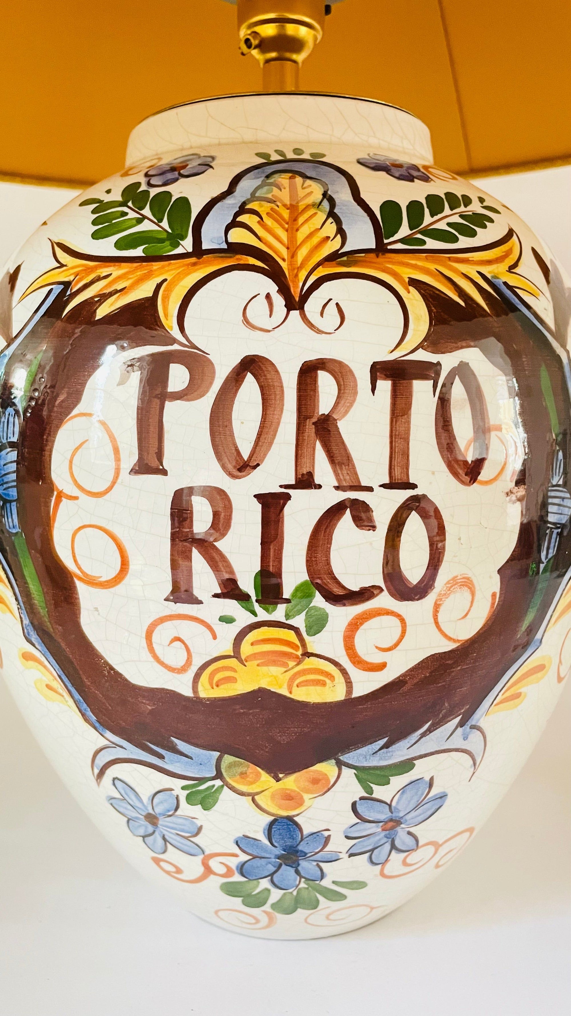 Antique Delft Porto Rico Lamp