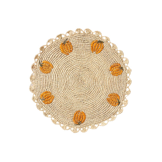 Handwoven Pumpkin Placemat