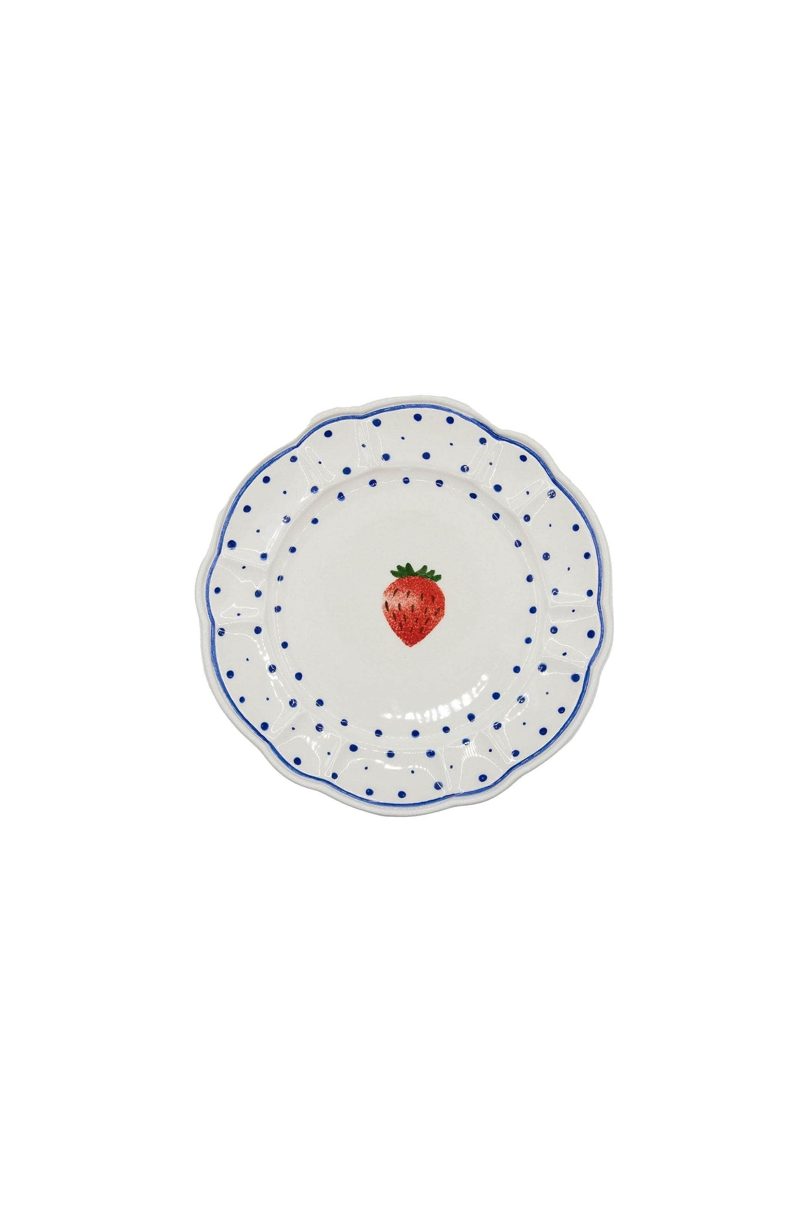 Tutti Frutti Polka Dot Side Plate, Strawberry, Set Of 4