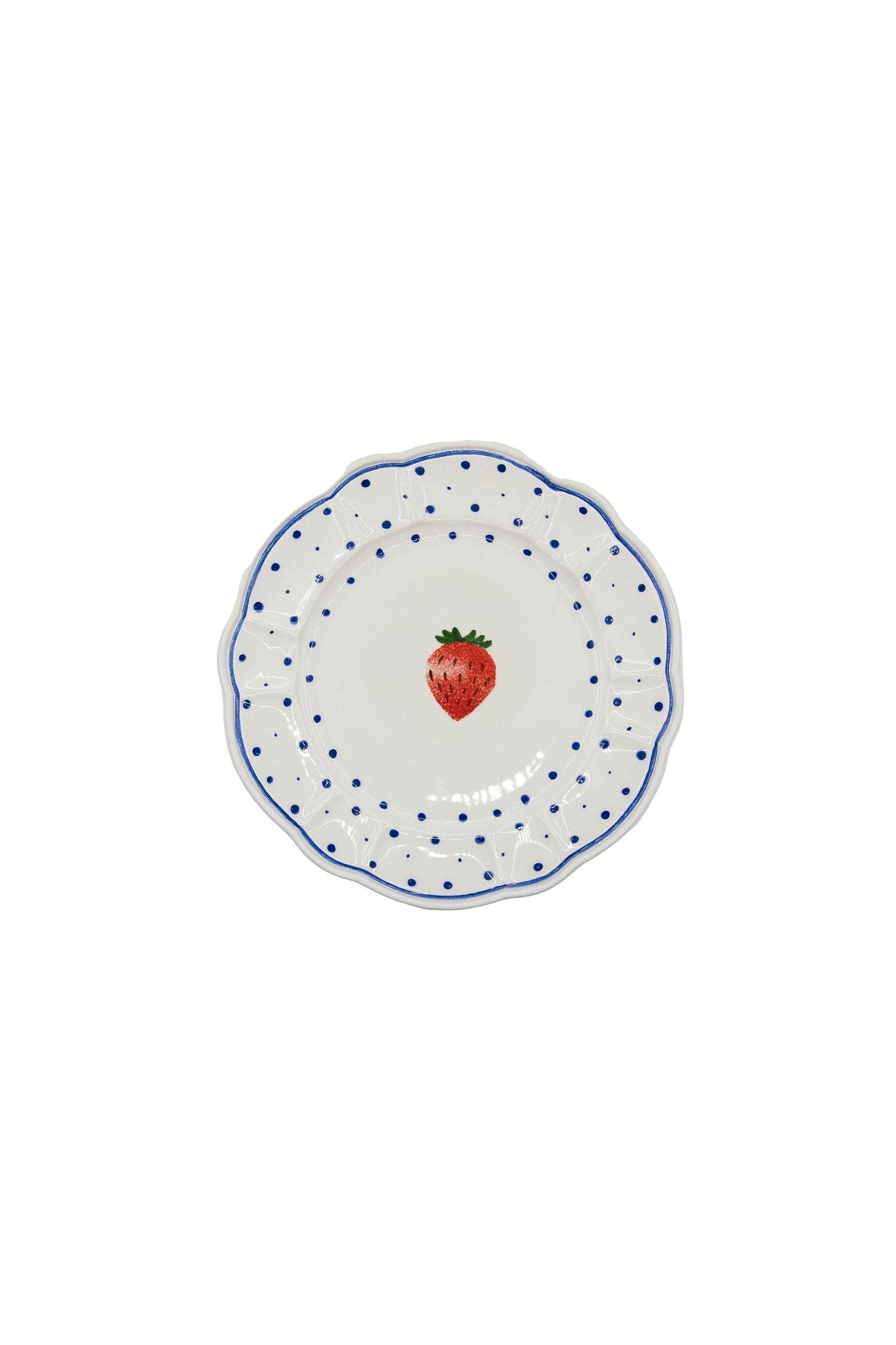 Tutti Frutti Polka Dot Side Plate, Strawberry, Set Of 4